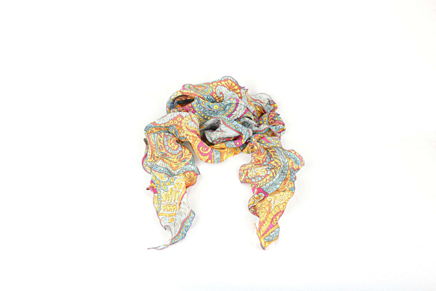 Girocollo Drappo " Frou Frou " Fantasia Paisley Verde