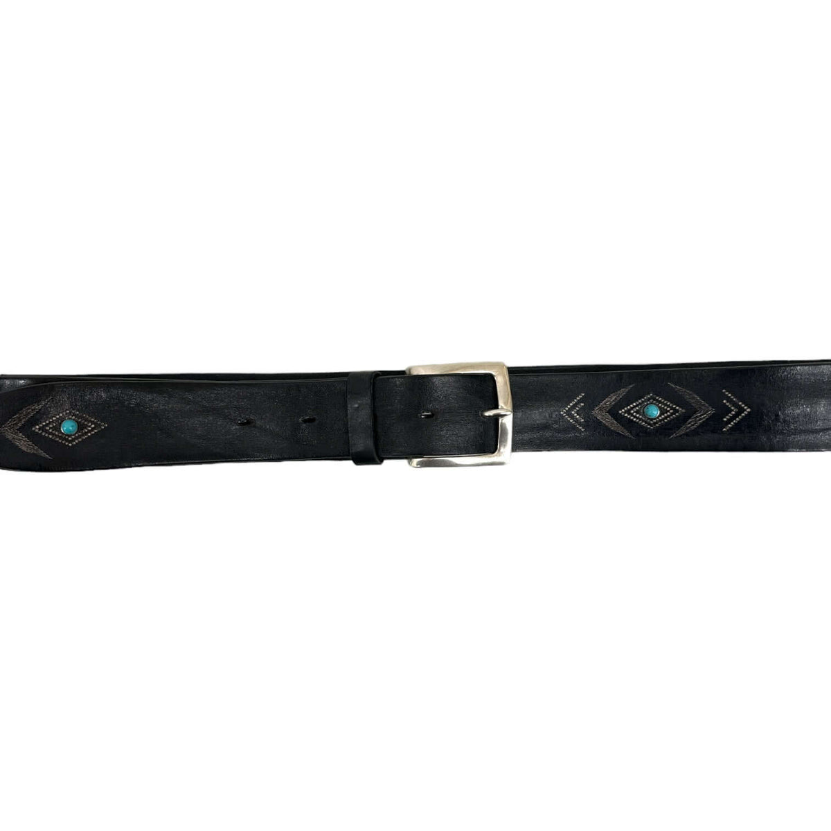 Cintura Bull Soapy in Cuoio con Cabochon Turchesi