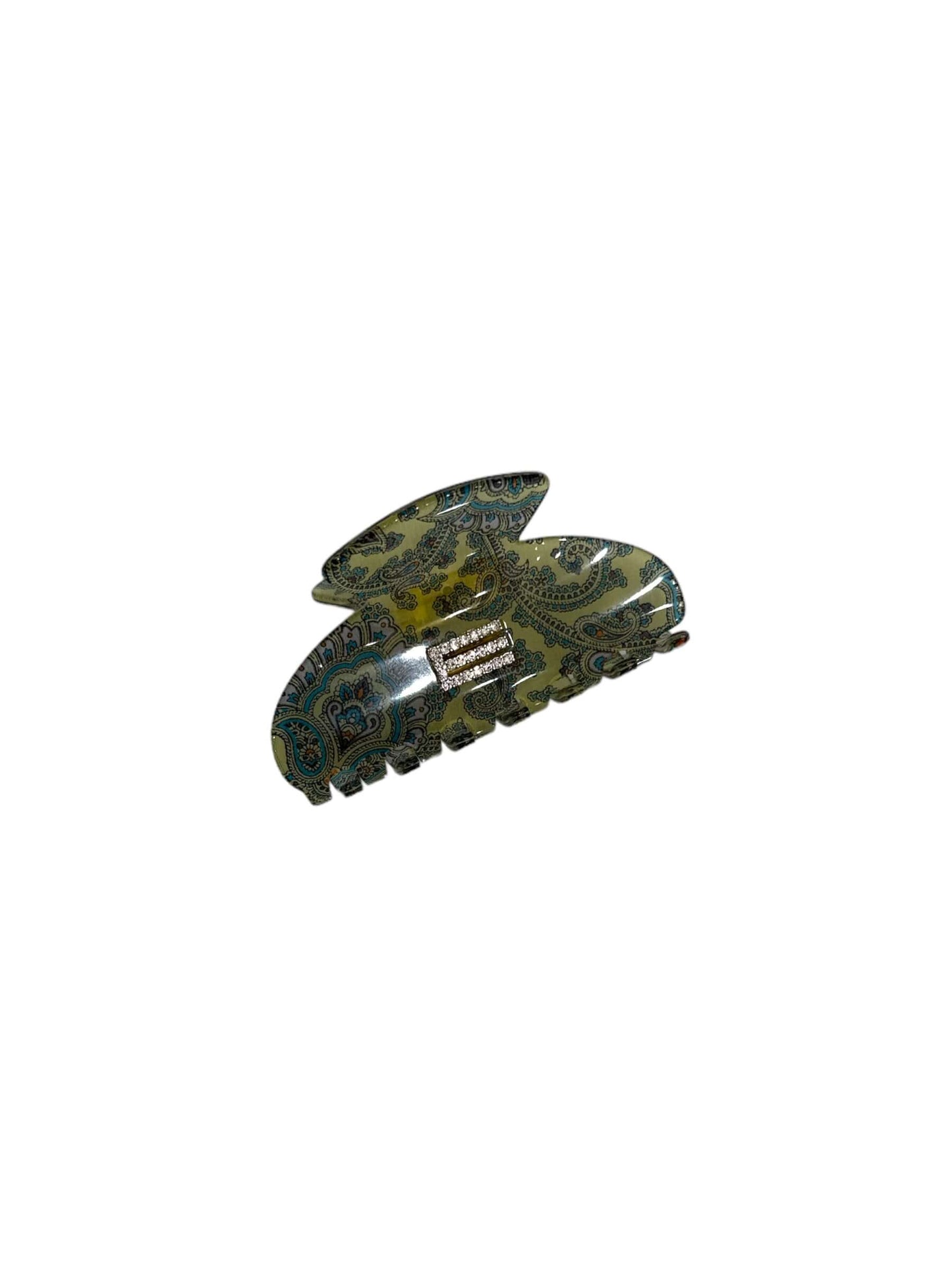Pinza Seta Vetrificata "E" Strass