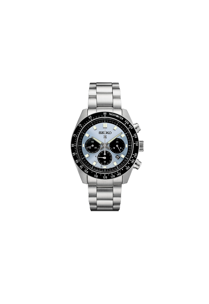 Seiko Prospex Speedtimer Solar Chronograph – Movimento Quarzo Solare, Azzurro e Nero, 41,4mm – Cod. SSC935P1