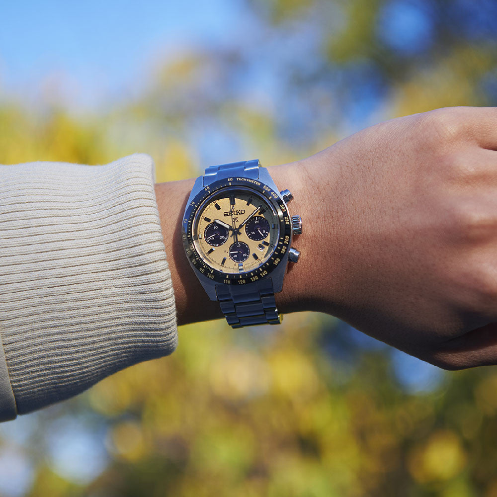 Seiko SSC817P1 – Cronografo Solare – Quadrante Giallo – Cassa rotonda 39 mm – Codice SSC817P1