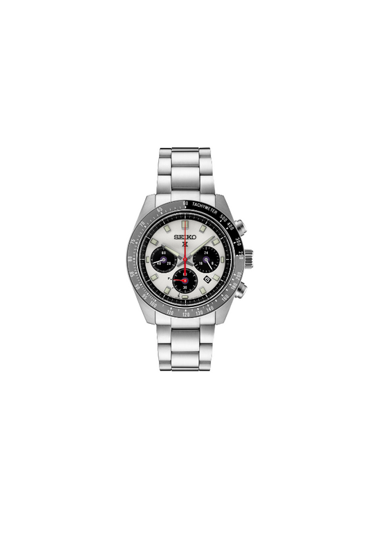 Seiko SSC911 Cronografo Solare Uomo Acciaio Quadrante Argento 41,4mm