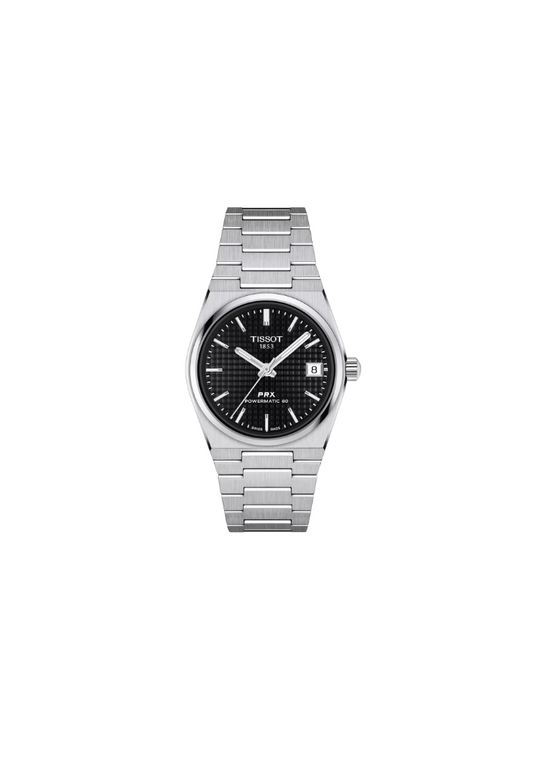 Tissot PRX 35mm – Orologio Automatico Swiss Made, Quadrante Nero, Acciaio, Ref. T137.207.11.051.00