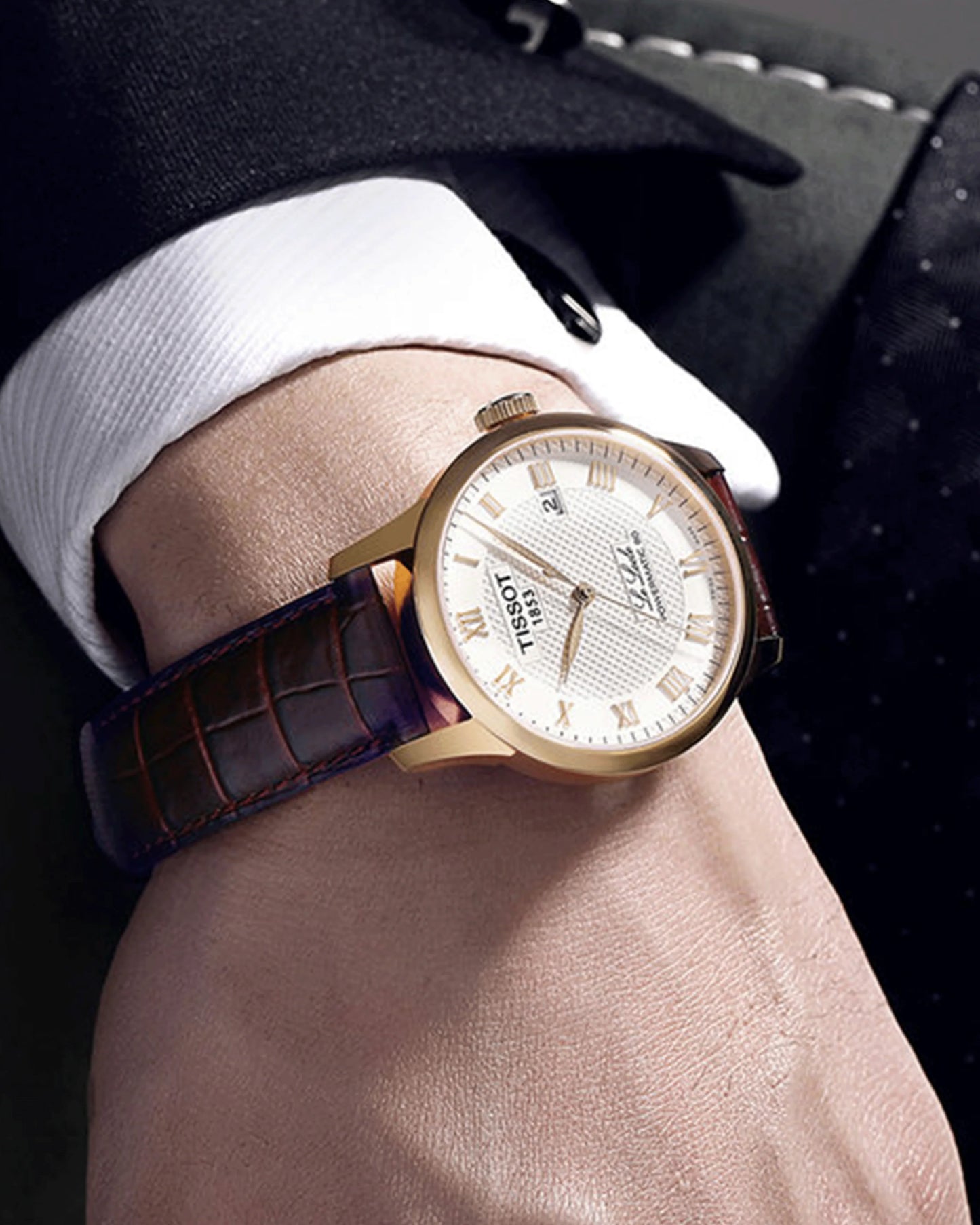 Tissot Le Locle Automatic Swiss Made acciaio Oro Rosa 39.3mm Cinturino Pelle – T006.407.36.033.00