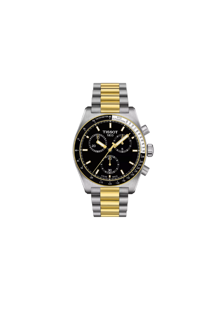 Tissot PR516 Chronograph – Quarzo, Swiss Made, Nero e Oro, 40mm – T149.417.22.051.00