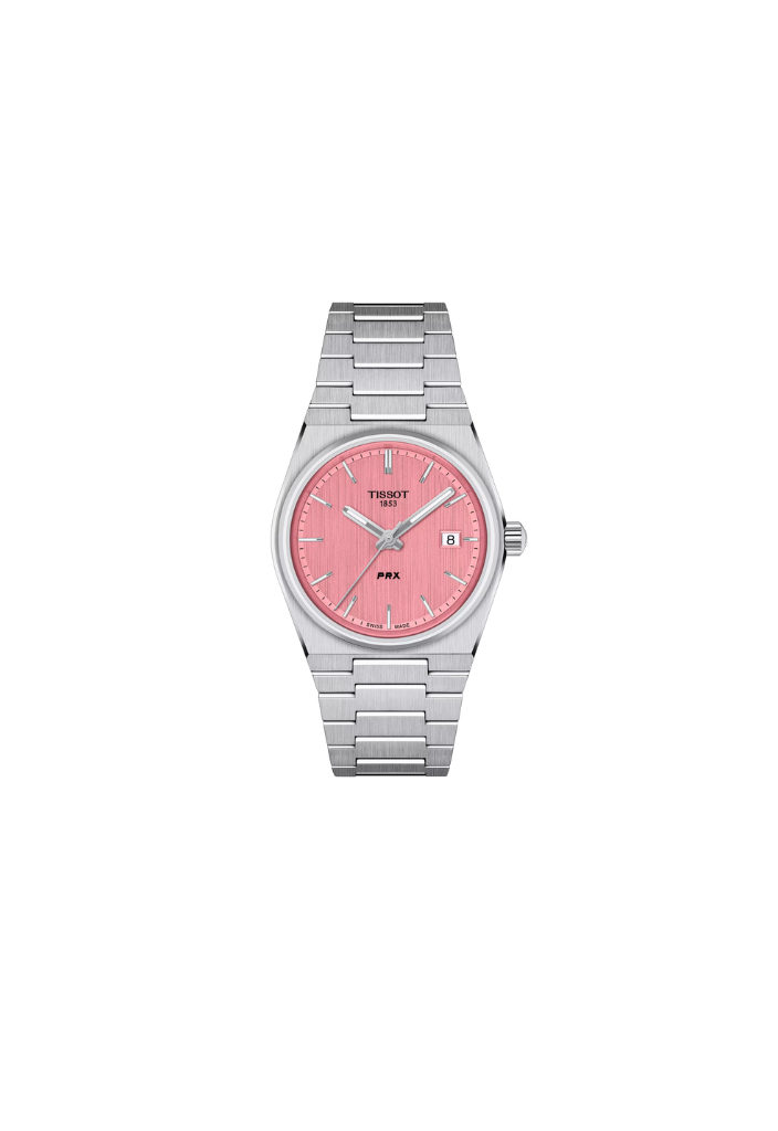 Tissot PRX 35mm – Orologio Quarzo Swiss Made, Quadrante Rosa, Acciaio, Ref. T137.210.11.331.00