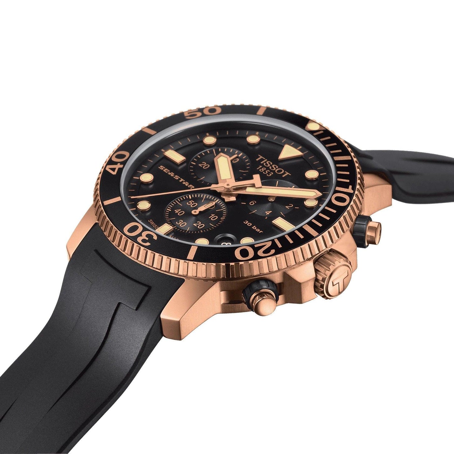 Tissot Seastar 1000 Chronograph – Swiss Made, Nero e Oro, 45.5mm, Ref. T120.417.37.051.00