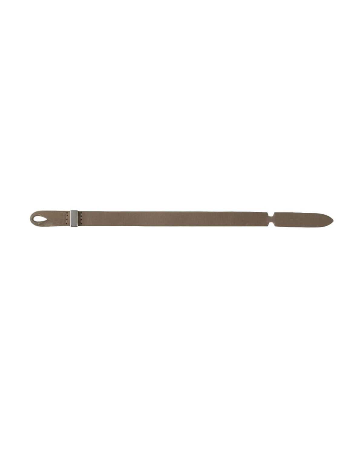 Bracciale Nobuckle Bull Taupe in Cuoio con Dettaglio Argento