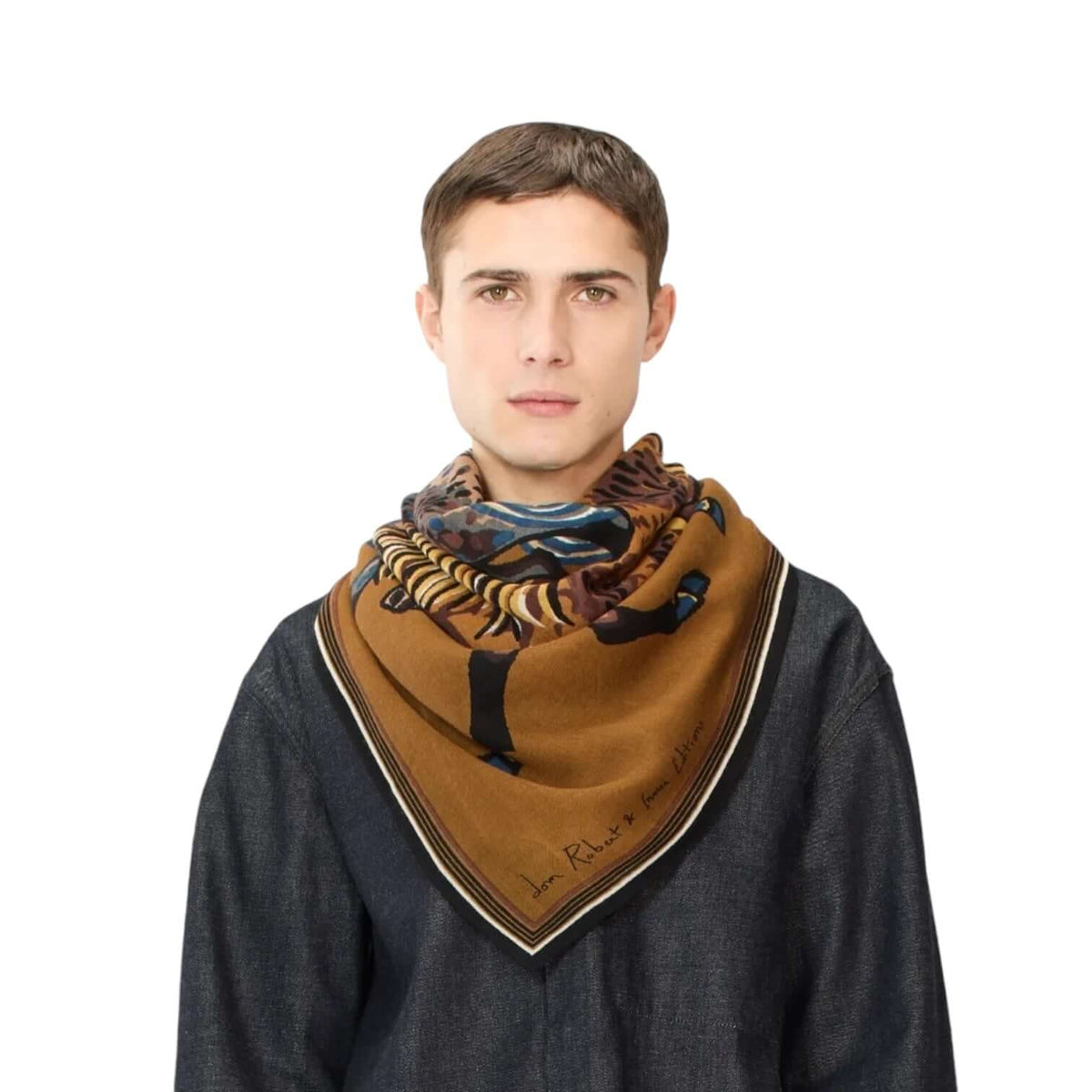 Foulard Quadrato Western Marrone