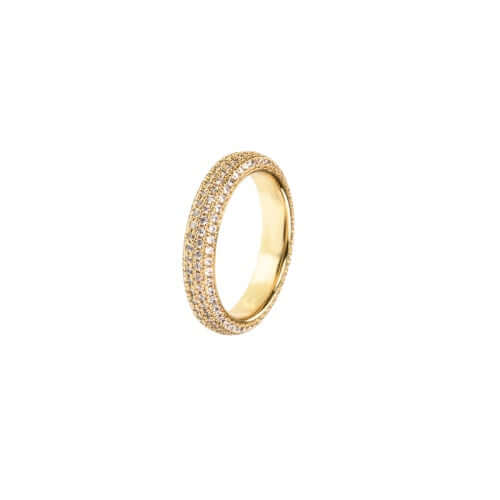 Anello Rivestito in Pietra Bianco 54
