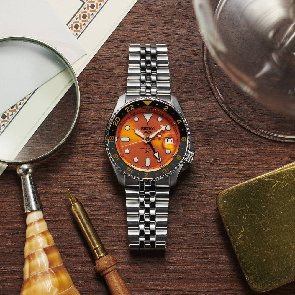 Seiko 5 Sports GMT Automatico – Arancione, 42,5mm – Codice SSK005K1